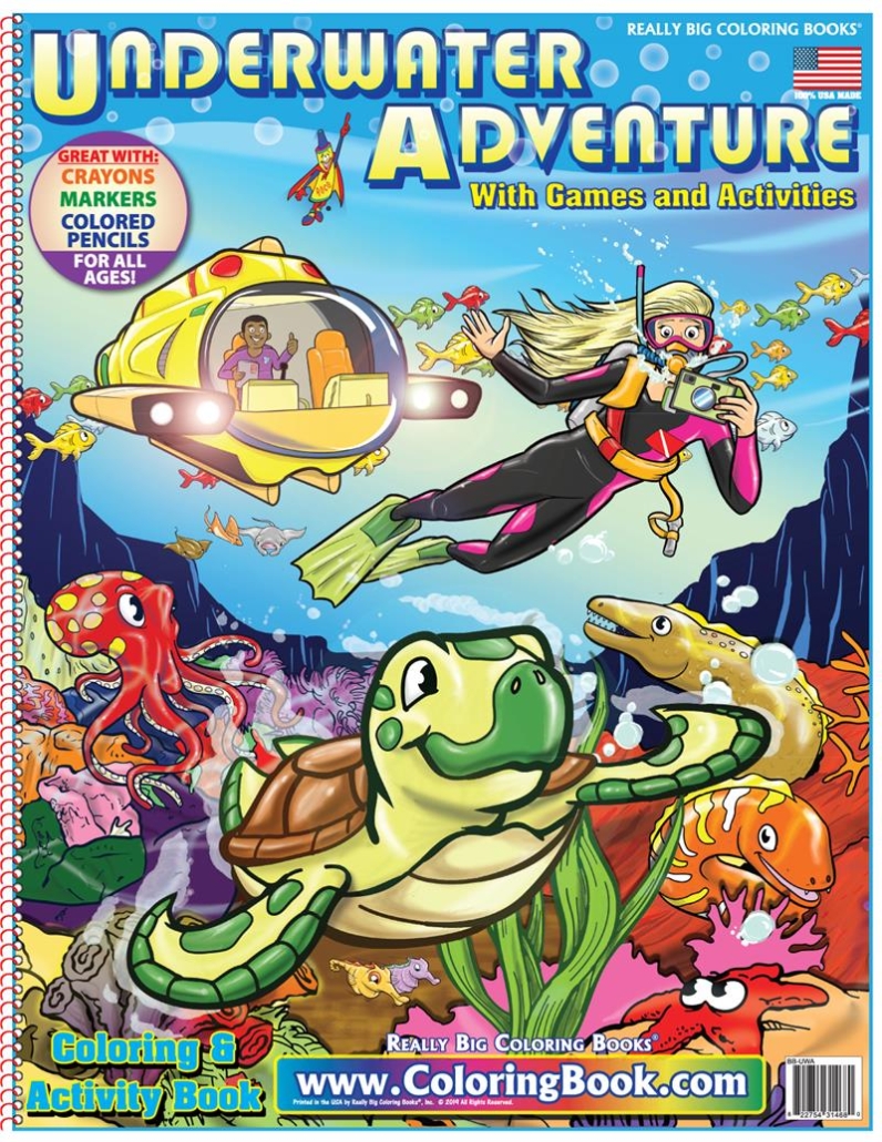 Underwater Adventures Really Big Coloring Book 17.5 x 22.5