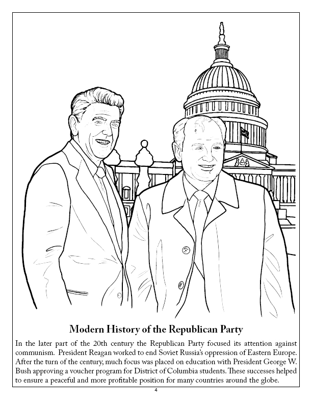 Republican Imprintable Coloring Activity Book Imprint Coloring Books